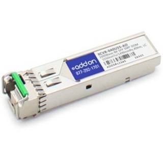 Picture of AddOn Ciena XCVR-040U55 Compatible TAA Compliant 1000Base-BX SFP Transceiver (SMF, 1550nmTx/1310nmRx, 40km, LC, DOM)