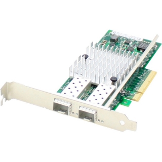 Picture of AddOn QLogic QLE8242-SR-CK Comparable 10Gbs Dual SFP+ Port 300m Network Interface Card with 2 10GBase-SR SFP+ Transceivers