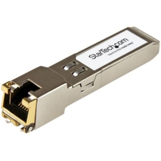 Picture of StarTech.com Brocade XBR-000190 Compatible SFP Module - 1000BASE-T - 1GE Gigabit Ethernet SFP to RJ45 Cat6/Cat5e Transceiver - 100m