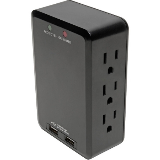 Picture of Tripp Lite Direct Plug-In Surge Protector Side Load 6 Outlet & 2 USB Ports