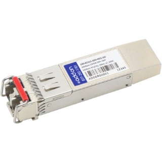 Picture of AddOn Calix 100-01511-43D-HD1 Compatible TAA Compliant 10GBase-CWDM HD1 SFP+ Transceiver (SMF, 1430nm HTx/LRx, 40km, LC, DOM)