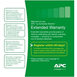 Picture of APC by Schneider Electric Service Pack - 3 Year Extended Warranty - Warranty