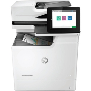 Picture of HP LaserJet M681 M681f Laser Multifunction Printer-Color-Copier/Fax/Scanner-50 ppm Mono/50 ppm Color Print-1200x1200 Print-Automatic Duplex Print-100000 Pages Monthly-650 sheets Input-Color Scanner-600 Optical Scan-Color Fax-Gigabit Ethernet