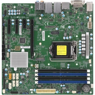 Picture of Supermicro X11SCQ Desktop Motherboard - Intel Q370 Chipset - Socket H4 LGA-1151 - Micro ATX