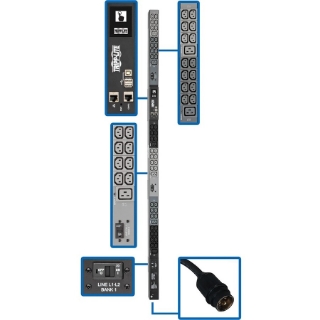 Picture of Tripp Lite 3-Phase PDU Switched 14.5kW 200/208/240V 24 C13; 6 C19; CS8365C