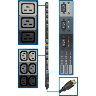 Picture of Tripp Lite PDU 3-Phase Basic 208/120V 8.6kW 36 C13 6 C19 6 5-15/20R 70in 0U