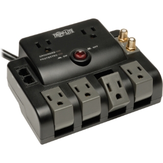 Picture of Tripp Lite Surge Protector 120V 6 Outlet Rotating RJ11 Coax 6' Cord