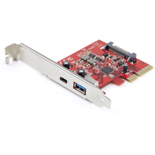 Picture of StarTech.com 2-Port 10Gbps USB-A & USB-C PCIe Card Adapter - USB 3.1 Gen 2 PCI Express Expansion Add-On Card - Windows, macOS, Linux