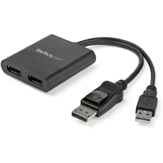 Picture of StarTech.com 2-Port Multi Monitor Adapter, DisplayPort 1.2 MST Hub, Dual 4K 30Hz, Video Splitter for Extended Desktop Mode, Windows Only