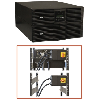 Picture of Tripp Lite UPS Smart Online 8000VA 7200W Rackmount 8kVA 208/240V 230V USB DB9 Manual Bypass Hot Swap 6URM