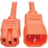 Picture of Tripp Lite 2ft Heavy Duty Power Extension Cord 15A 14 AWG C14 C15 Orange 2'