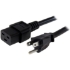 Picture of StarTech.com 10ft (3m) Heavy Duty Power Cord, NEMA 5-15P to C19, 15A 125V, 14AWG, Computer Power Cord, Heavy Gauge Power Cable