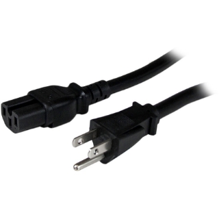 Picture of StarTech.com 8ft (2.4m) Heavy Duty Power Cord, NEMA5-15P to C15, 15A 125V, 14AWG, Replacement AC Computer PC Power Supply Cable