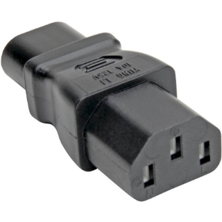 Picture of Tripp Lite IEC C8 to C13 Power Cord Adapter Converter 10A 125V Black