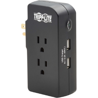 Picture of Tripp Lite Safe-IT Surge Protector 3-Outlet 2 USB Ports 5-15P Antimicrobial