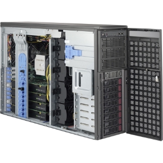 Picture of Supermicro SuperWorkstation 7048GR-TR Barebone System - 4U Tower - Socket LGA 2011-v3 - 2 x Processor Support