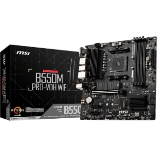 Picture of MSI B550M PRO-VDH WIFI Desktop Motherboard - AMD B550 Chipset - Socket AM4 - Micro ATX