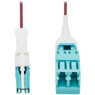 Picture of Tripp Lite Duplex MMF Fiber Optic Cable Adapter 400G OM4 M/F CS-PC LC-PC