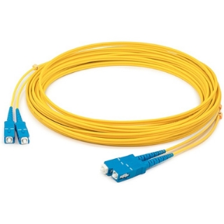 Picture of AddOn 94m SC (Male) to SC (Male) Straight Yellow OS2 Duplex LSZH Fiber Patch Cable