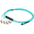 Picture of AddOn 1m MPO (Female) to 8xLC (Male) 8-Strand Aqua OM4 Fiber Fanout Cable