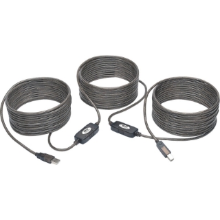 Picture of Tripp Lite 50ft USB 2.0 Hi-Speed Active Repeater Cable USB-A to USB-B M/M