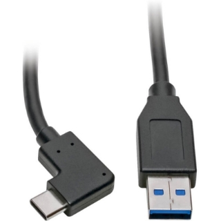 Picture of Tripp Lite USB C to USB-A Cable Right Angle 3.1 5 Gbps USB Type C M/M 3ft