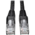 Picture of Tripp Lite Cat6 GbE Gigabit Ethernet Snagless Molded Patch Cable UTP Black RJ45 M/M 35ft 35'