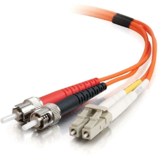 Picture of C2G 10m LC-ST 62.5/125 OM1 Duplex Multimode PVC Fiber Optic Cable (USA-Made) - Orange