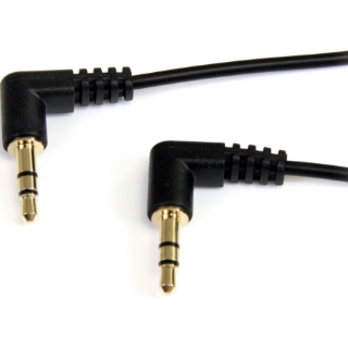 Picture of StarTech.com 6 ft Slim 3.5mm Right Angle Stereo Audio Cable - M/M