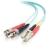 Picture of C2G 2m LC-ST 10Gb 50/125 OM3 Duplex Multimode PVC Fiber Optic Cable (USA-Made) - Aqua