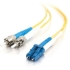 Picture of C2G 2m LC-ST 9/125 OS1 Duplex Singlemode PVC Fiber Optic Cable (USA-Made) - Yellow