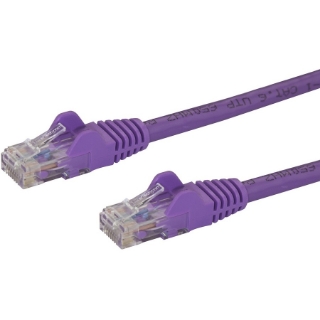 Picture of StarTech.com 30ft CAT6 Ethernet Cable - Purple Snagless Gigabit - 100W PoE UTP 650MHz Category 6 Patch Cord UL Certified Wiring/TIA