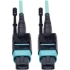 Picture of Tripp Lite 2M MTP / MPO Fiber Optic Patch Cable 12 Fiber 40GbE Aqua OM3 Plenum 6ft 6' 2 Meter