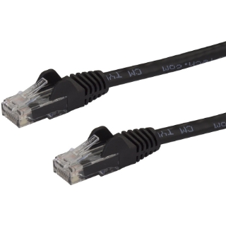 Picture of StarTech.com 15ft CAT6 Ethernet Cable - Black Snagless Gigabit - 100W PoE UTP 650MHz Category 6 Patch Cord UL Certified Wiring/TIA