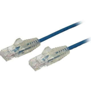 Picture of StarTech.com 6 in CAT6 Cable - Slim CAT6 Patch Cord - Blue Snagless RJ45 Connectors - Gigabit Ethernet Cable - 28 AWG - LSZH (N6PAT6INBLS)