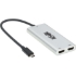 Picture of Tripp Lite Dual-Monitor Thunderbolt 3 to HDMI Adapter (M/2xF) - 4K 60 Hz, 4:4:4, Silver