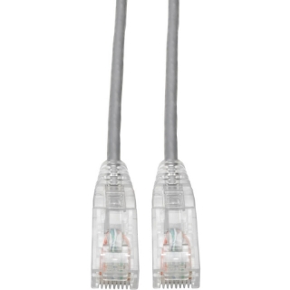 Picture of Tripp Lite Cat6 UTP Patch Cable (RJ45) - M/M, Gigabit, Snagless, Molded, Slim, Gray, 10 ft.