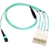 Picture of Axiom MPO Female to 4 LC Multimode OM3 50/125 Fiber Optic Breakout Cable - 4m