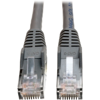 Picture of Tripp Lite 100ft Cat6 Gigabit Plenum Snagless Molded Patch Cable RJ45 M/M Gray 100'