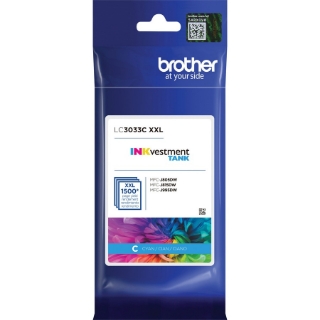 Picture of Brother Genuine LC3033C Single Pack Super High-yield Cyan INKvestment Tank Ink Cartridge