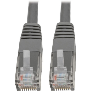 Picture of Tripp Lite Cat6 Cat5e Gigabit Molded Patch Cable RJ45 M/M 550MHz Gray 6ft