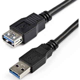 Picture of StarTech.com 2m Black SuperSpeed USB 3.0 Extension Cable A to A - M/F