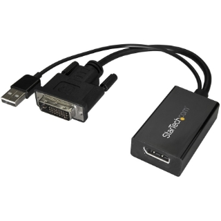 Picture of StarTech.com DVI to DisplayPort Adapter with USB Power - DVI-D to DP Video Adapter - DVI to DisplayPort Converter - 1920 x 1200