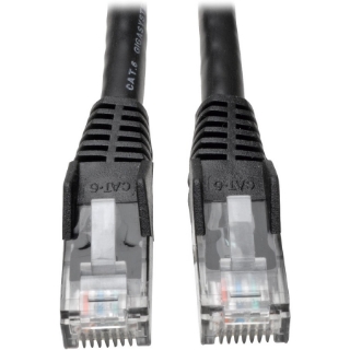 Picture of Tripp Lite 7ft Cat6 Gigabit Snagless Molded Patch Cable RJ45 M/M Black 7' 50 Bulk Pack