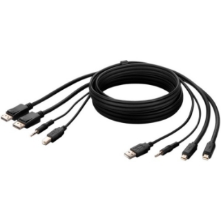 Picture of Belkin Dual MiniDP to DP + USB A/B + Audio Passive Combo KVM Cable