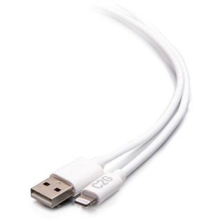 Picture of C2G 3ft Lightning to USB A - Power, Sync and Charging Cable - MFi - White