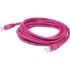 Picture of AddOn 46ft RJ-45 (Male) to RJ-45 (Male) Pink Cat6 UTP PVC Copper Patch Cable