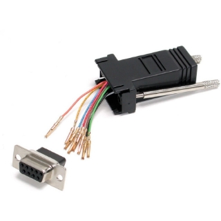 Picture of StarTech.com DB9 to RJ45 Modular Serial Adapter - Black