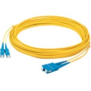 Picture of AddOn 95m SC (Male) to SC (Male) Straight Yellow OS2 Simplex Fiber OFNR (Riser-Rated) Patch Cable