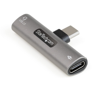 Picture of StarTech.com USB C Audio & Charge Adapter, USB-C Audio Adapter, USB C Audio Headset Port and USB Type-C PD Charger, For USB-C Phone/Tablet